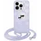 Karl Lagerfeld IML Crossbody Monogram Karl & Choupette Head Back Cover Hülle mit MagSafe für Apple iPhone 15 Pro Max - Lila