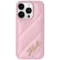 Karl Lagerfeld Diagonal Quilted Script Back Cover Hülle für Apple iPhone 15 - Rosa