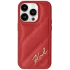 Karl Lagerfeld Diagonal Quilted Script Back Cover Hülle für Apple iPhone 15/14 - Rot