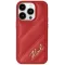 Karl Lagerfeld Diagonal Quilted Script Back Cover Hülle für Apple iPhone 15/14 - Rot