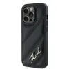 Karl Lagerfeld Diagonal Quilted Script Back Cover Hülle für Apple iPhone 14 Pro - Schwarz 3