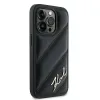 Karl Lagerfeld Diagonal Quilted Script Back Cover Hülle für Apple iPhone 14 Pro - Schwarz 4