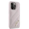 Karl Lagerfeld Diagonal Quilted Script Back Cover Hülle für Apple iPhone 14 Pro - Rosa 4