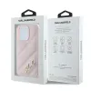 Karl Lagerfeld Diagonal Quilted Script Back Cover Hülle für Apple iPhone 14 Pro - Rosa 8