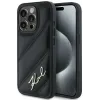 Karl Lagerfeld Diagonal Quilted Script Back Cover Hülle für Apple iPhone 14 - Schwarz