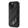 Karl Lagerfeld Diagonal Quilted Script Back Cover Hülle für Apple iPhone 14 - Schwarz 2