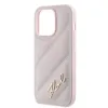 Karl Lagerfeld Diagonal Quilted Script Back Cover Hülle für Apple iPhone 14 Pro Max - Rosa 6