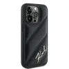 Karl Lagerfeld Diagonal Quilted Script Back Cover Hülle für Apple iPhone 15 Pro - Schwarz 4