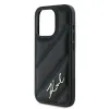 Karl Lagerfeld Diagonal Quilted Script Back Cover Hülle für Apple iPhone 15 Pro - Schwarz 6