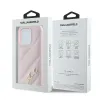 Karl Lagerfeld Diagonal Quilted Script Back Cover Hülle für Apple iPhone 15 Pro - Rosa 8