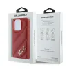 Karl Lagerfeld Diagonal Quilted Script Back Cover Hülle für Apple iPhone 15 Pro - Rot 8