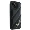 Karl Lagerfeld Diagonal Quilted Script Back Cover Hülle für Apple iPhone 15 Plus/14 Plus - Schwarz 4