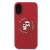 Karl Lagerfeld Silikon Karl & Choupette Heads Ring Back Cover Hülle mit MagSafe für Apple iPhone 16 Plus - Rot 3