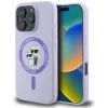 Karl Lagerfeld Silikon Karl & Choupette Heads Ring Back Cover Hülle mit MagSafe für Apple iPhone 16 Pro Max - Lila