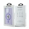 Karl Lagerfeld Silikon Karl & Choupette Heads Ring Back Cover Hülle mit MagSafe für Apple iPhone 16 Pro Max - Lila 5