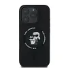 Karl Lagerfeld Silikon Karl & Choupette Heads Ring Back Cover Hülle mit MagSafe für Apple iPhone 16 Pro Max - Schwarz 4