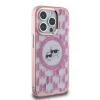 Karl Lagerfeld IML Monogram Karl & Choupette Head Back Cover Hülle mit MagSafe für Apple iPhone 15 Pro - Rosa 4