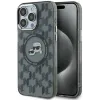 Karl Lagerfeld IML Monogram Karl & Choupette Head Back Cover Hülle mit MagSafe für Apple iPhone 15 Pro Max - Schwarz