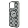 Karl Lagerfeld IML Monogram Karl & Choupette Head Back Cover Hülle mit MagSafe für Apple iPhone 15 Pro Max - Schwarz 6