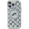 Karl Lagerfeld IML Monogram Karl & Choupette Head Back Cover Hülle mit MagSafe für Apple iPhone 16 Pro - Transparent