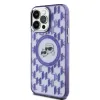 Karl Lagerfeld IML Monogram Karl & Choupette Head Back Cover Hülle mit MagSafe für Apple iPhone 15 Pro Max - Lila 3