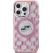 Karl Lagerfeld IML Monogram Karl & Choupette Head Back Cover Hülle mit MagSafe für Apple iPhone 16 Pro Max - Rosa
