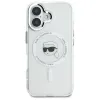 Karl Lagerfeld IML Metal Karl Head Back Cover Hülle mit MagSafe für Apple iPhone 16 - Weiß 3