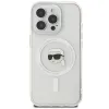 Karl Lagerfeld IML Metal Karl Head Back Cover Hülle mit MagSafe für Apple iPhone 16 Pro - Weiß 3