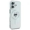 Karl Lagerfeld IML Metal Choupette Head Back Cover Hülle mit MagSafe für Apple iPhone 16 - Weiß 4