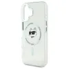 Karl Lagerfeld IML Metal Choupette Head Back Cover Hülle mit MagSafe für Apple iPhone 16 - Weiß 6