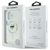 Karl Lagerfeld IML Metal Choupette Head Back Cover Hülle mit MagSafe für Apple iPhone 16 - Weiß 8