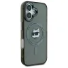 Karl Lagerfeld IML Metal Choupette Head Back Cover Hülle mit MagSafe für Apple iPhone 16 - Schwarz 4