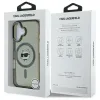 Karl Lagerfeld IML Metal Choupette Head Back Cover Hülle mit MagSafe für Apple iPhone 16 - Schwarz 8