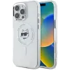 Karl Lagerfeld IML Metal Choupette Head Back Cover Hülle mit MagSafe für Apple iPhone 16 Pro Max - Weiß