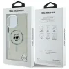 Karl Lagerfeld IML Metal Choupette Head Back Cover Hülle mit MagSafe für Apple iPhone 16 Pro Max - Weiß 8