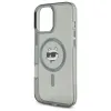 Karl Lagerfeld IML Metal Choupette Head Back Cover Hülle mit MagSafe für Apple iPhone 16 Pro Max - Schwarz 6
