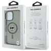 Karl Lagerfeld IML Metal Choupette Head Back Cover Hülle mit MagSafe für Apple iPhone 16 Pro Max - Schwarz 8