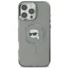 Karl Lagerfeld IML Metal Karl Head Back Cover Hülle mit MagSafe für Apple iPhone 16 Pro Max - Schwarz 3
