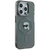 Karl Lagerfeld IML Metal Karl Head Back Cover Hülle mit MagSafe für Apple iPhone 15 Pro - Schwarz