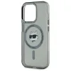Karl Lagerfeld IML Metal Choupette Head Back Cover Hülle mit MagSafe für Apple iPhone 15 Pro Max - Schwarz 3