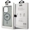 Karl Lagerfeld IML Metal Choupette Head Back Cover Hülle mit MagSafe für Apple iPhone 15 Pro Max - Schwarz 5
