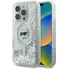 Karl Lagerfeld Liquid Glitter Choupette Head Back Cover Hülle mit MagSafe für Apple iPhone 16 Pro - Transparent 0