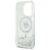 Karl Lagerfeld Liquid Glitter Choupette Head Back Cover Hülle mit MagSafe für Apple iPhone 16 Pro Max - Transparent 6