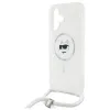 Karl Lagerfeld IML Choupette Head & Cord Back Cover Hülle mit MagSafe für Apple iPhone 16 - Transparent 5