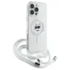 Karl Lagerfeld IML Choupette Head & Cord Back Cover Hülle mit MagSafe für Apple iPhone 16 Pro Max - Transparent 3