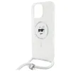 Karl Lagerfeld IML Choupette Head & Cord Back Cover Hülle mit MagSafe für Apple iPhone 16 Pro Max - Transparent 5