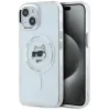 Karl Lagerfeld IML Metal Choupette Head Back Cover Hülle mit MagSafe für Apple iPhone 15 - Weiß