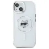 Karl Lagerfeld IML Metal Choupette Head Back Cover Hülle mit MagSafe für Apple iPhone 15 - Weiß 3