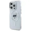 Karl Lagerfeld IML Metal Choupette Head Back Cover Hülle mit MagSafe für Apple iPhone 15 Pro Max - Weiß 2