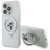 Karl Lagerfeld Ring Stand Karl & Choupette Hard Case Back Cover Hülle mit MagSafe für Apple iPhone 15 Pro - Weiß